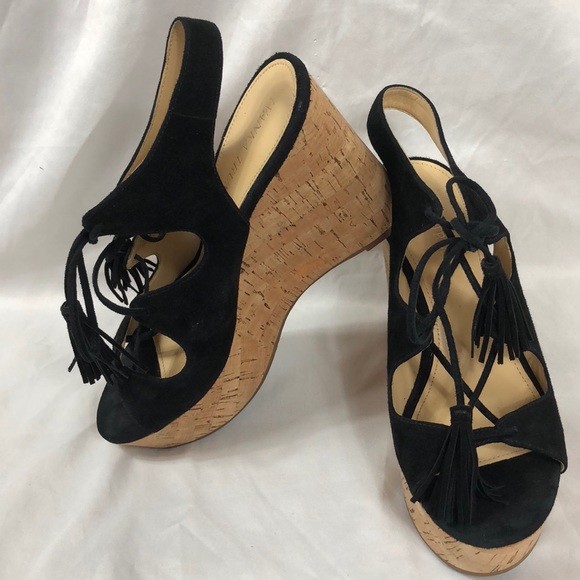 Ivanka Trump Shoes - 💕 Ivanka Trump Zenia Lace Up Wedge Sandals